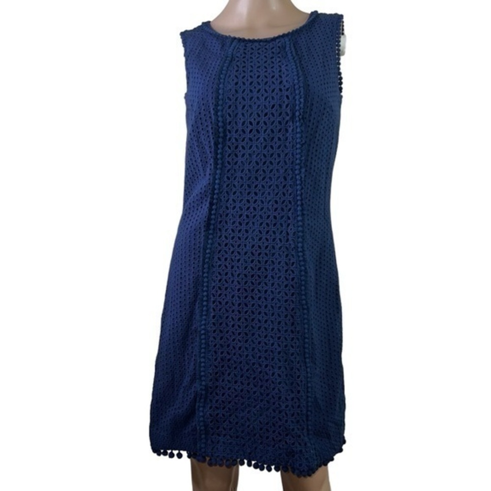 Boden Women’s Mini Dress Blue embroidered Sleeveless Size 4R